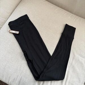 Skims Cotton Rib Leggings in Black Soot Size S NWT New